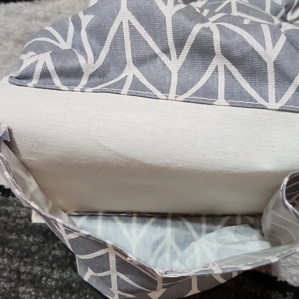 2- HOME GRAY CANVAS WATERPROOF WALL HANGING 3-POCKETS STORAGE ORGANIZER